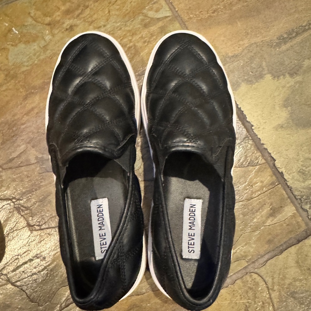 Legacy Black Quilted Slip-On Shoes